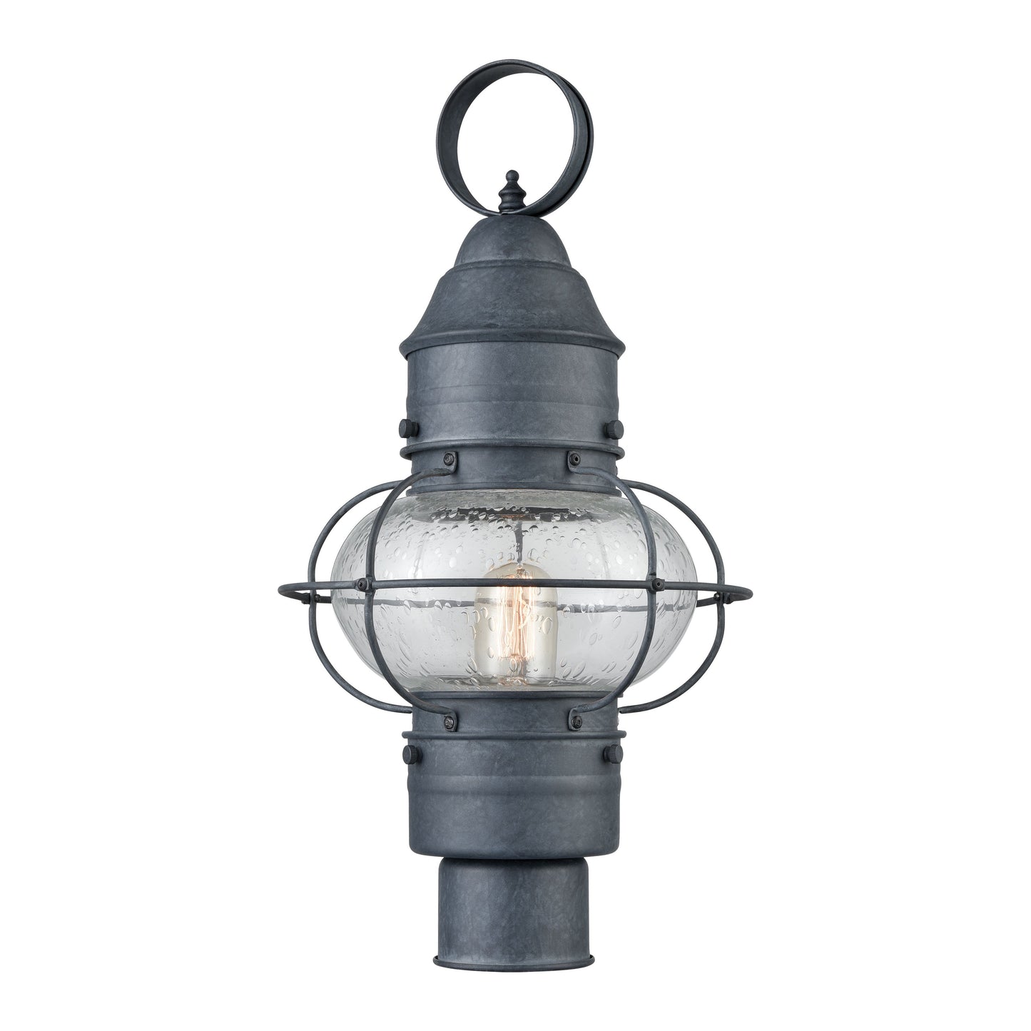 ELK SHOWROOM 57172/1 Onion 19'' High 1-Light Outdoor Post Light - Aged Zinc