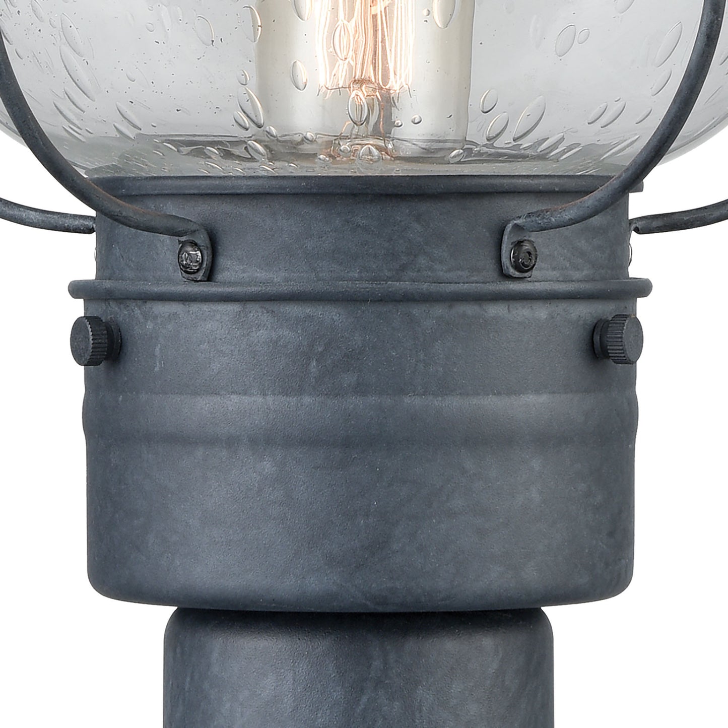 ELK SHOWROOM 57172/1 Onion 19'' High 1-Light Outdoor Post Light - Aged Zinc