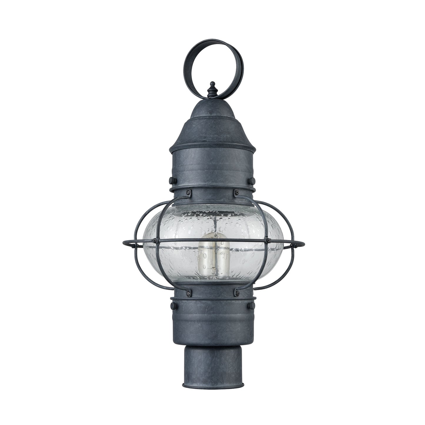 ELK SHOWROOM 57172/1 Onion 19'' High 1-Light Outdoor Post Light - Aged Zinc