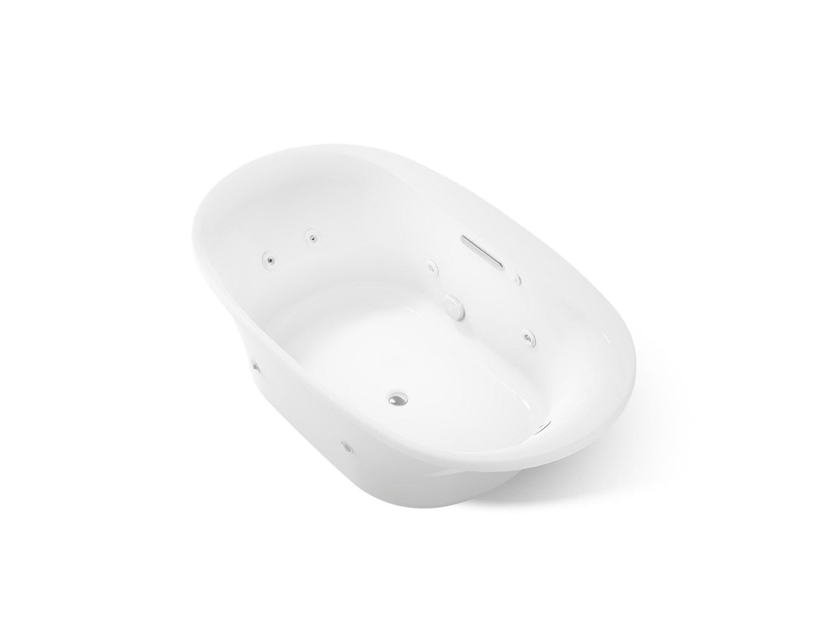 KOHLER K-5718-JH-0 Underscore 72" X 42" Drop-In Heated Whirlpool Bath - White