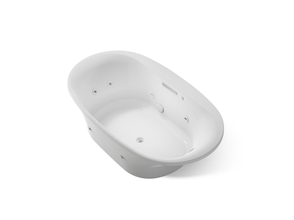 KOHLER K-5718-JH-95 Underscore 72" X 42" Drop-In Heated Whirlpool Bath - Ice Grey