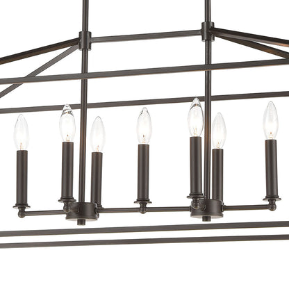 ELK SHOWROOM 57217/7 Fairfax 36'' Wide 7-Light Linear Chandelier - Oil Rubbed Bronze