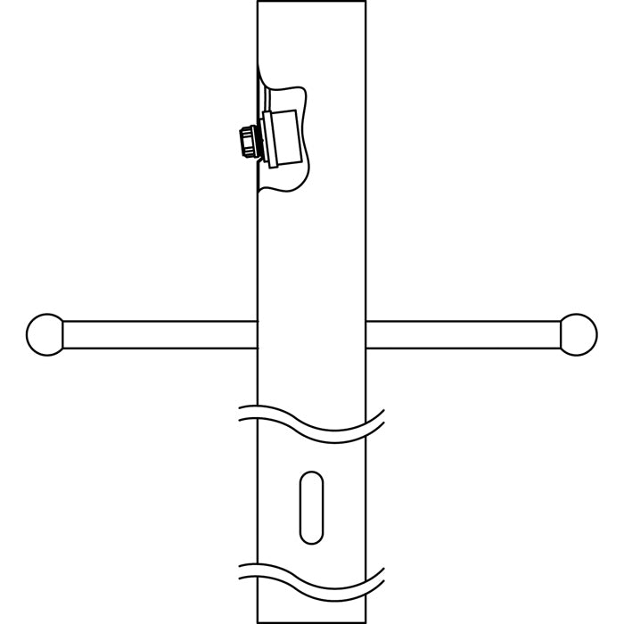 KICHLER 9502BK 3" X 84" Direct Burial Ladder Rest Internal Photocell Post Black