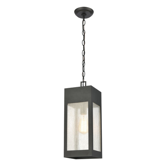 ELK SHOWROOM 57303/1 Angus 7'' Wide 1-Light Outdoor Pendant - Charcoal