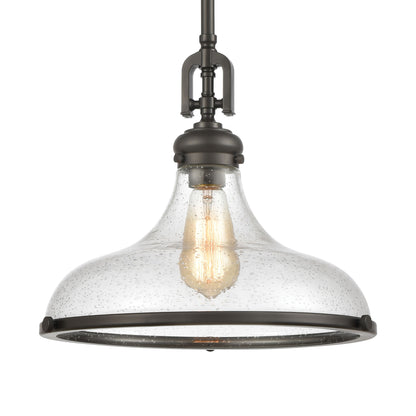 ELK SHOWROOM 57361/1 Rutherford 15'' Wide 1-Light Pendant - Oil Rubbed Bronze