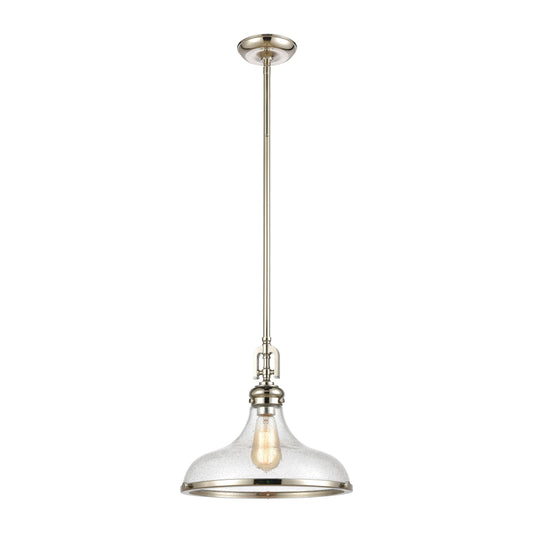 ELK SHOWROOM 57381/1 Rutherford 15'' Wide 1-Light Pendant - Polished Nickel