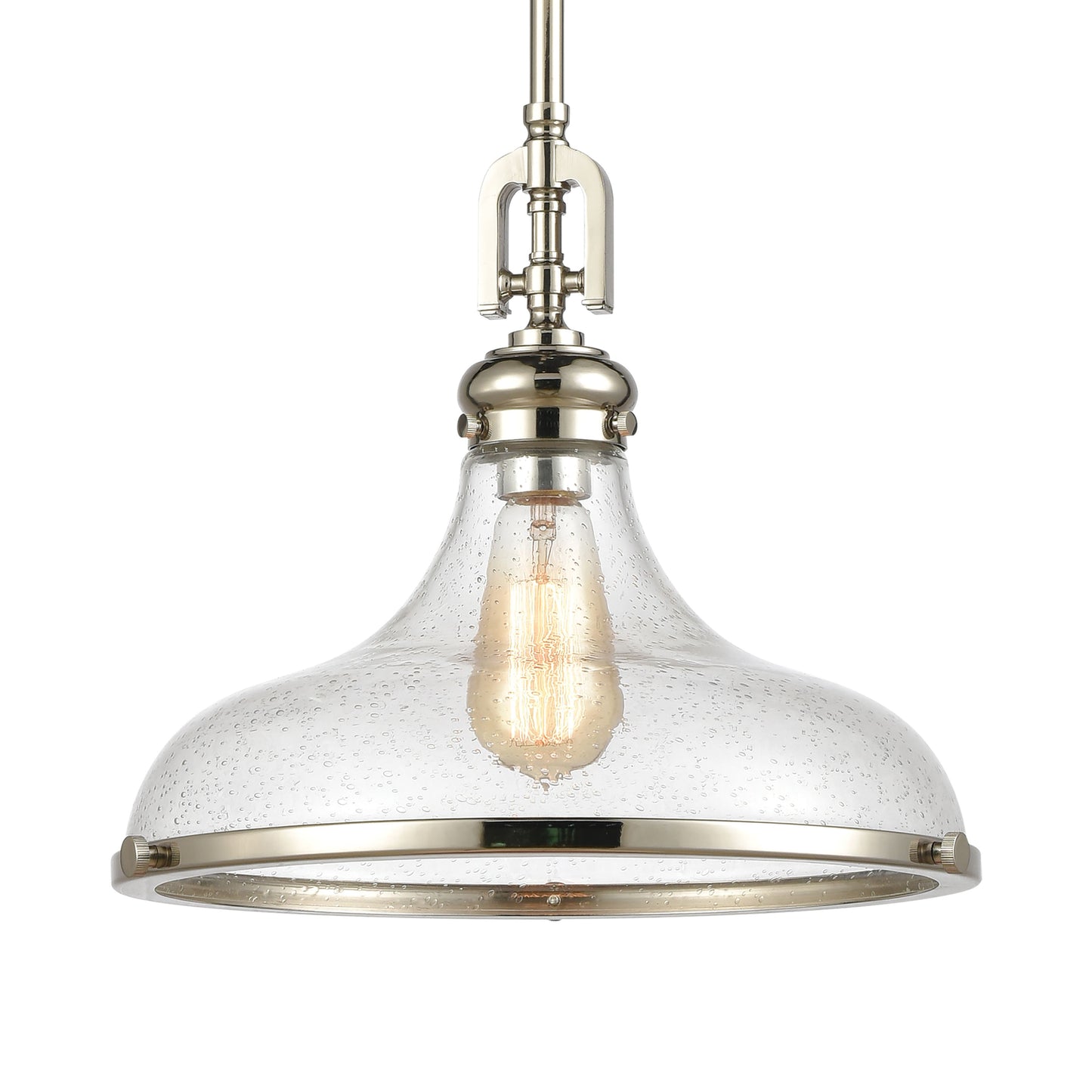 ELK SHOWROOM 57381/1 Rutherford 15'' Wide 1-Light Pendant - Polished Nickel