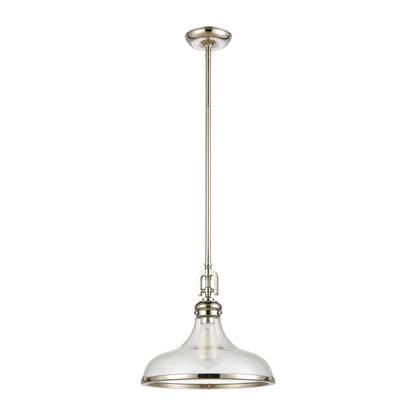 ELK SHOWROOM 57381/1 Rutherford 15'' Wide 1-Light Pendant - Polished Nickel