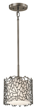 KICHLER 43349CLP Silver Coral 1 Light Mini Pendant - Classic Pewter