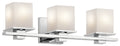 KICHLER 45151CH Tully 24" 3 Light Vanity Light With Satin Etched Cased Opal Glass Chrome