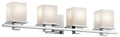 KICHLER 45152CH Tully 32" 4 Light Vanity Light With Satin Etched Cased Opal Glass Chrome