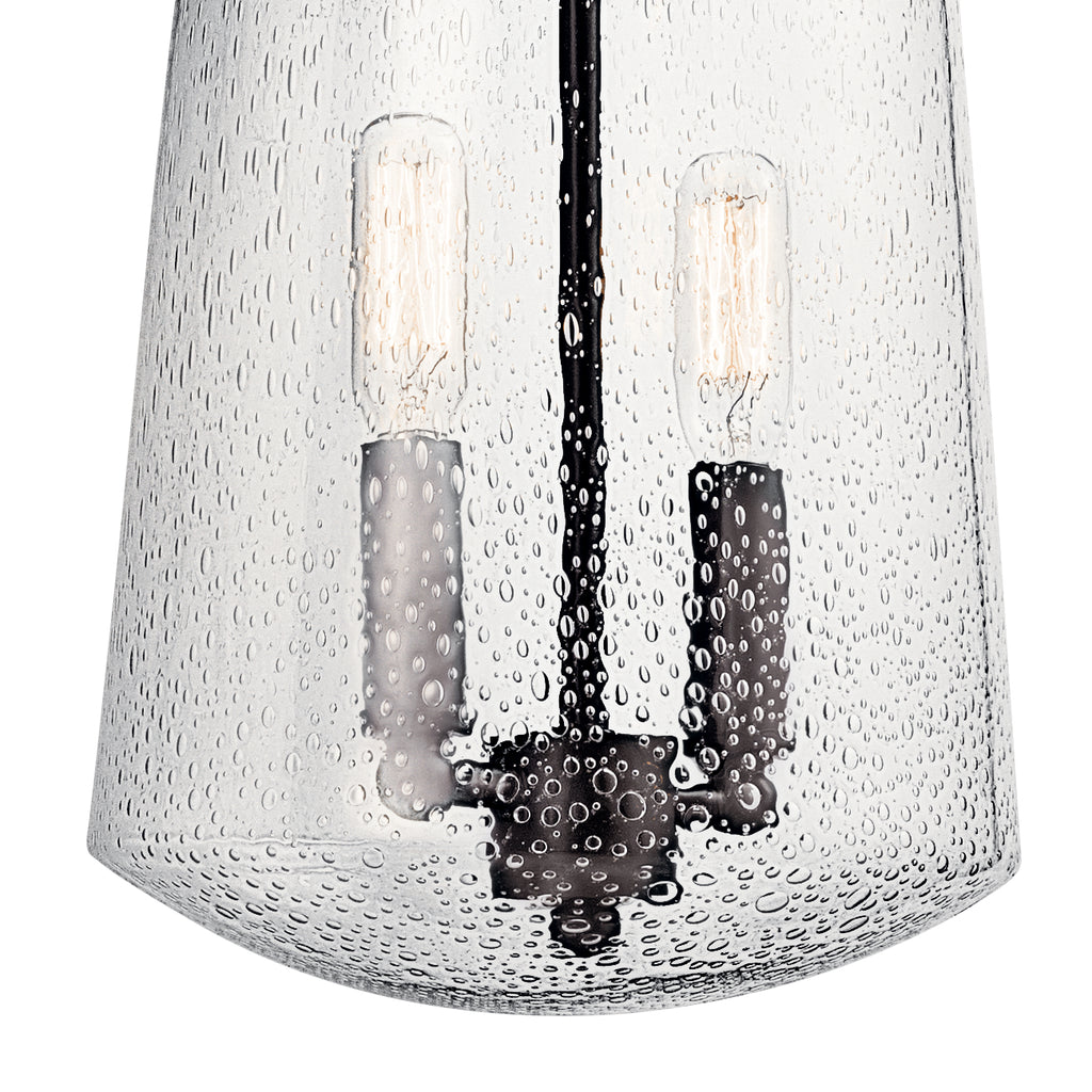 KICHLER 49496AZ Lyndon 18.25" 2 Light Wall Light With Clear Seeded Glass Architectural Bronze