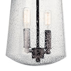 KICHLER 49496AZ Lyndon 18.25" 2 Light Wall Light With Clear Seeded Glass Architectural Bronze