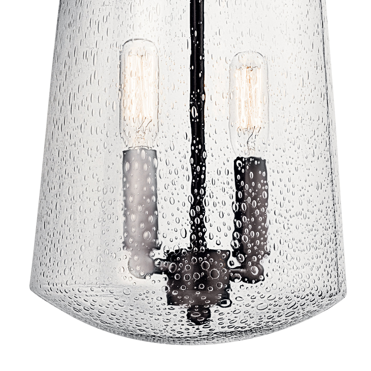 KICHLER 49496AZ Lyndon 18.25" 2 Light Wall Light With Clear Seeded Glass Architectural Bronze