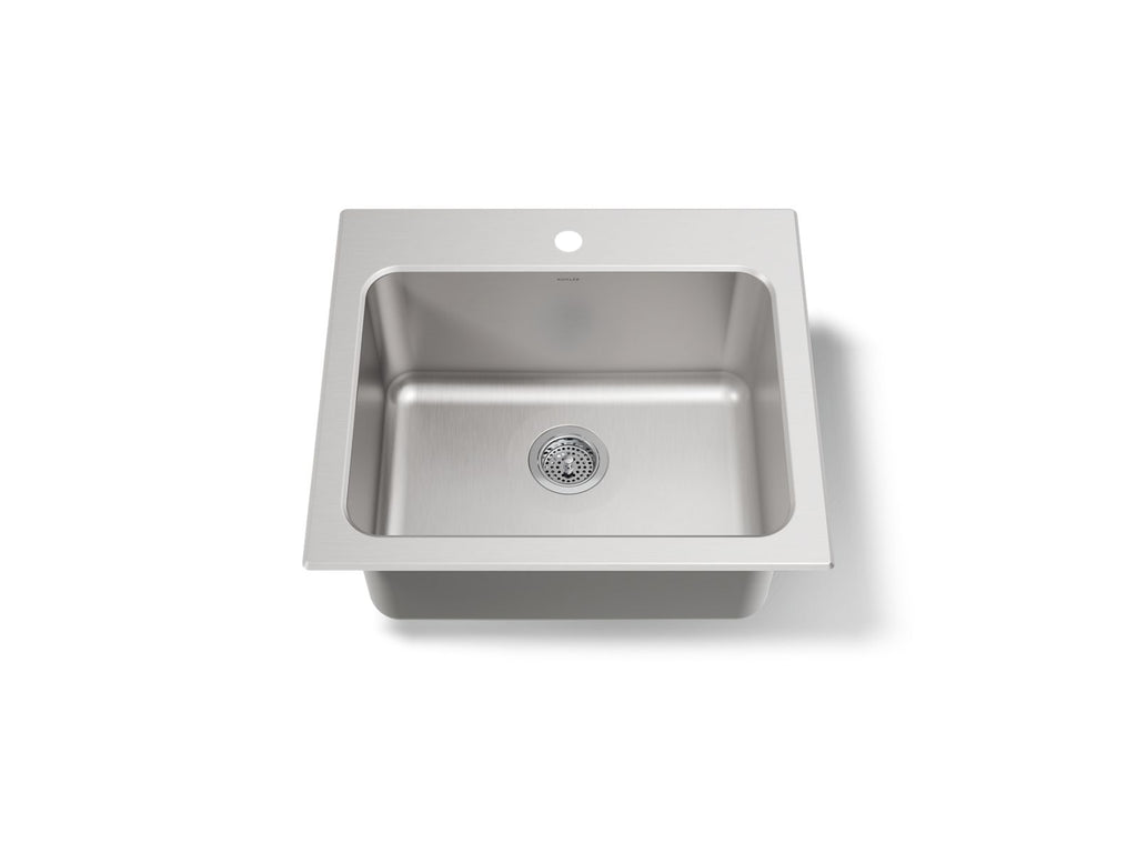 KOHLER K-5798-1-NA Ballad 25" Top-Mount Single-Bowl Utility Sink - Stainless Steel