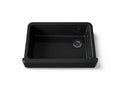 KOHLER K-5826-7 Whitehaven 32-1/2" Undermount Single-Bowl Farmhouse Kitchen Sink - Black Black