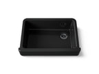 KOHLER K-5826-7 Whitehaven 32-1/2" Undermount Single-Bowl Farmhouse Kitchen Sink - Black Black