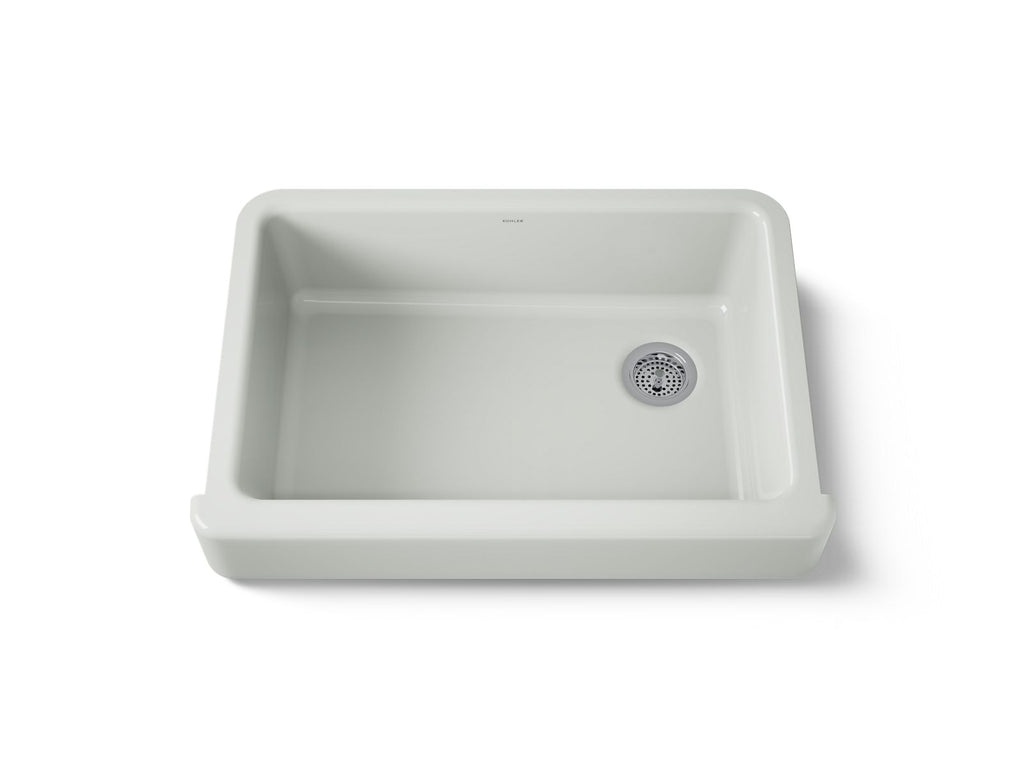 KOHLER K-5826-FF Whitehaven 32-1/2" Undermount Single-Bowl Farmhouse Kitchen Sink - Sea Salt