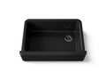 KOHLER K-5827-7 Whitehaven 32-3/4" Undermount Single-Bowl Farmhouse Kitchen Sink - Black Black