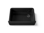 KOHLER K-5827-7 Whitehaven 32-3/4" Undermount Single-Bowl Farmhouse Kitchen Sink - Black Black