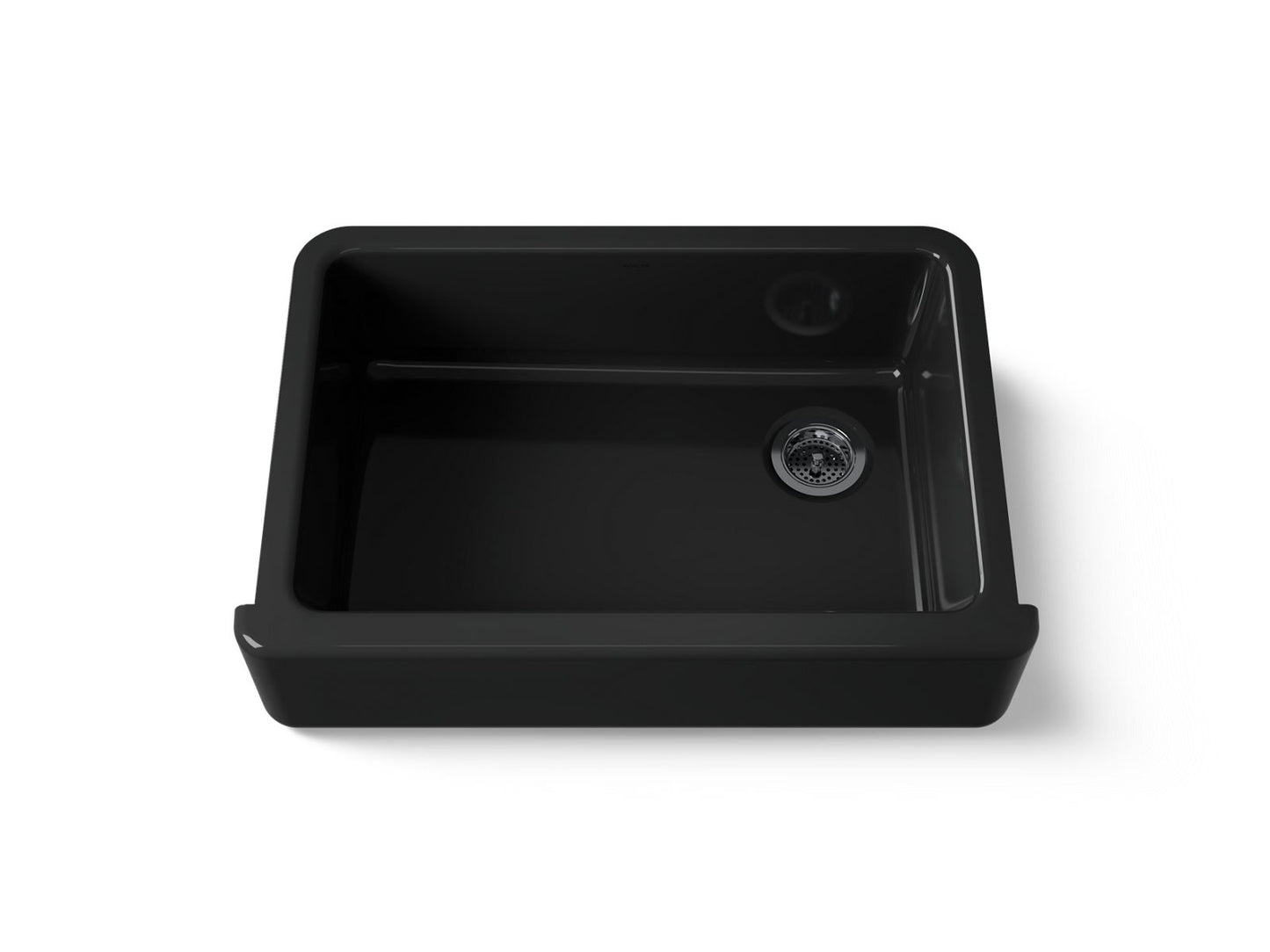 KOHLER K-5827-7 Whitehaven 32-3/4" undermount single-bowl farmhouse kitchen sink - Black Black