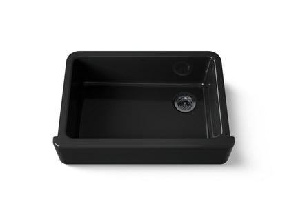 KOHLER K-5827-7 Whitehaven 32-3/4" undermount single-bowl farmhouse kitchen sink - Black Black