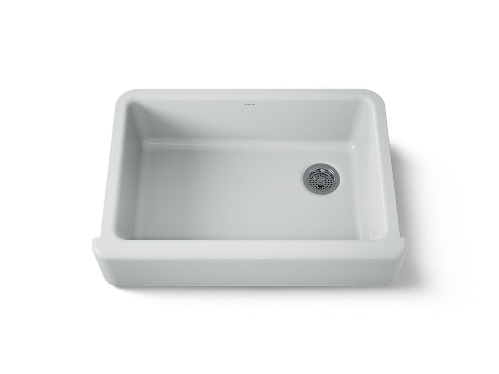 KOHLER K-5827-95 Whitehaven 32-3/4" Undermount Single-Bowl Farmhouse Kitchen Sink - Ice Grey