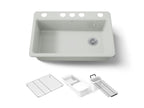 KOHLER K-5871-5UA1-FF Riverby 33" Undermount Single-Bowl Kitchen Sink - Sea Salt