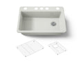 KOHLER K-5871-5UA1-NY Riverby 33" Undermount Single-Bowl Kitchen Sink - Dune