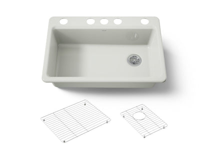 KOHLER K-5871-5UA1-NY Riverby 33" undermount single-bowl kitchen sink - Dune