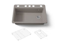 KOHLER K-5871-5UA1-TRF Riverby 33" Undermount Single-Bowl Kitchen Sink - Truffle