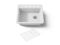 KOHLER K-5872-4A1-0 Riverby 25" Top-Mount Single-Bowl Kitchen Sink - White