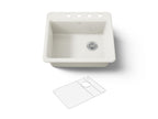 KOHLER K-5872-4A1-96 Riverby 25" Top-Mount Single-Bowl Kitchen Sink - Biscuit