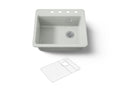 KOHLER K-5872-4A1-FF Riverby 25" Top-Mount Single-Bowl Kitchen Sink - Sea Salt