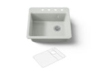 KOHLER K-5872-4A1-FF Riverby 25" Top-Mount Single-Bowl Kitchen Sink - Sea Salt