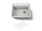 KOHLER K-5872-5UA1-FF Riverby 25" Undermount Single-Bowl Kitchen Sink - Sea Salt
