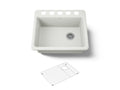 KOHLER K-5872-5UA1-NY Riverby 25" Undermount Single-Bowl Kitchen Sink - Dune