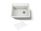 KOHLER K-5872-5UA1-NY Riverby 25" Undermount Single-Bowl Kitchen Sink - Dune
