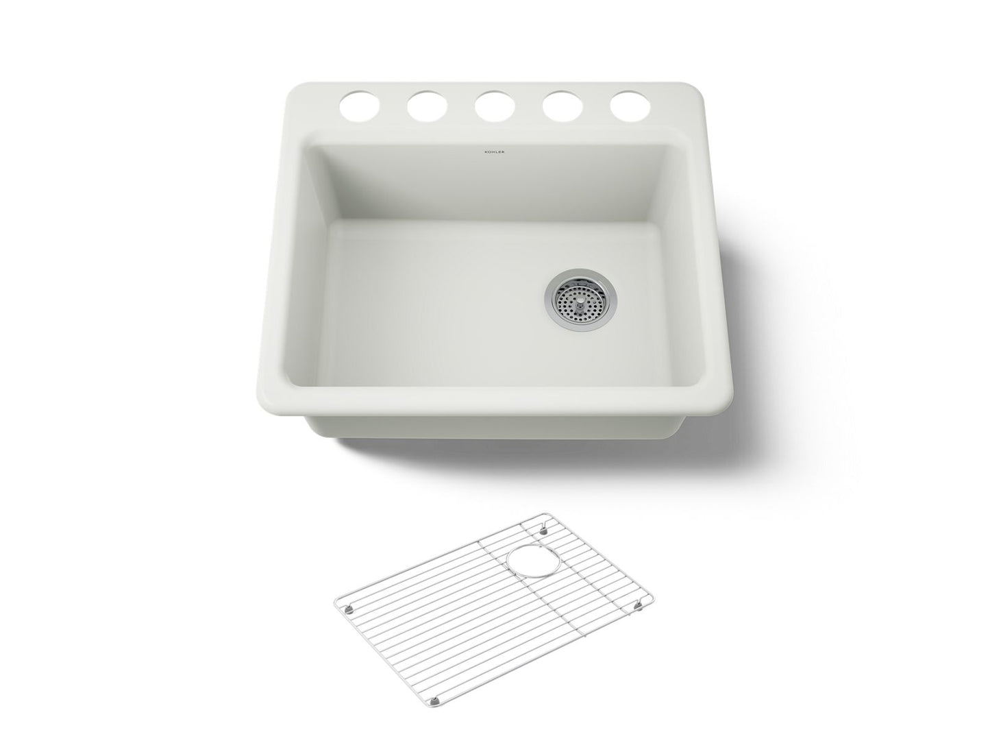 KOHLER K-5872-5UA1-NY Riverby 25" undermount single-bowl kitchen sink - Dune