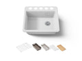 KOHLER K-5872-5UPC-0 Riverby 25" Undermount Single-Bowl Workstation Kitchen Sink - White