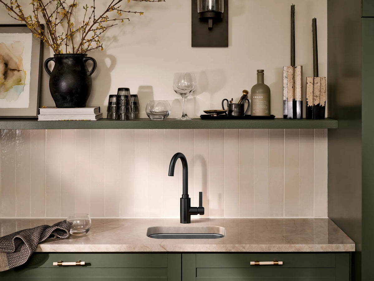 MOEN 5882BL Genta Lx One-Handle Bar Faucet - Matte Black