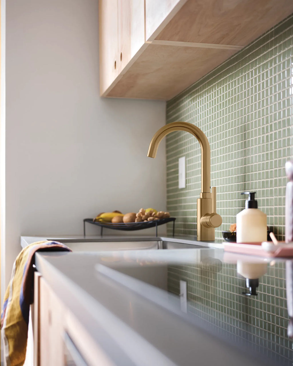 MOEN 5882BZG Genta Lx One-Handle Bar Faucet - Bronzed Gold