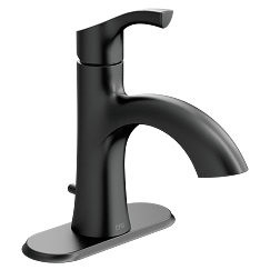 MOEN 589101BL Matte black one-handle low arc bathroom faucet - Matte Black