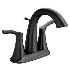 MOEN 589111BL Matte black two-handle high arc bathroom faucet - Matte Black