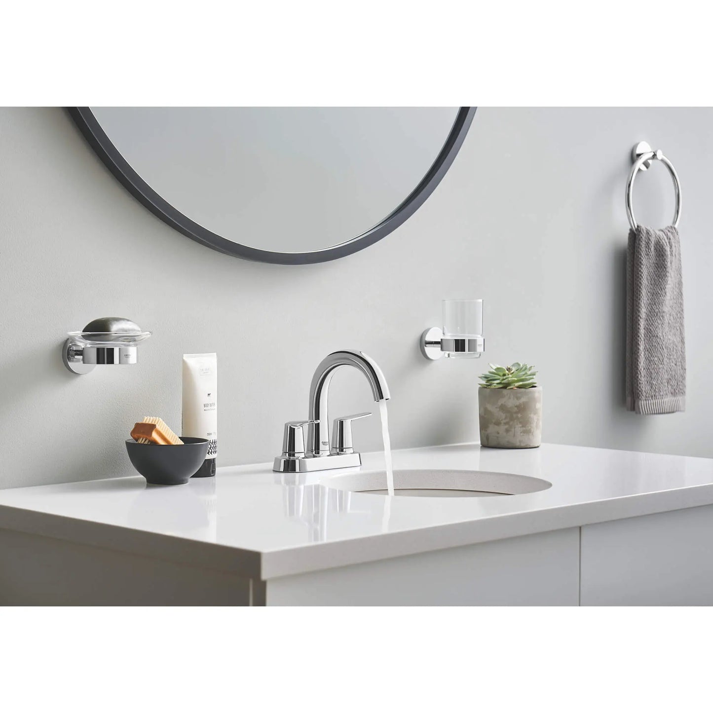 GROHE 20582000 Veletto 2-handle 4" Centerset Bathroom Faucet, 1.2 GPM - Chrome