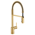 MOEN 5923BG Align One-Handle Pre-Rinse Spring Pulldown Kitchen Faucet - Brushed Gold