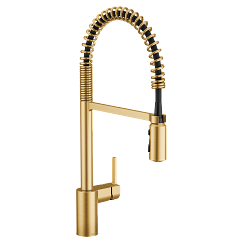 MOEN 5923BG Align One-Handle Pre-Rinse Spring Pulldown Kitchen Faucet - Brushed Gold