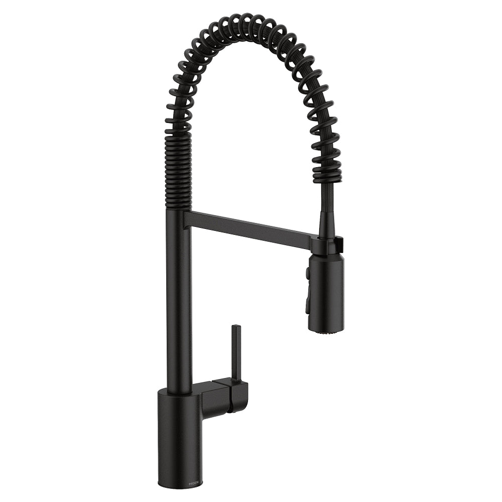 MOEN 5923BL Align One-Handle Pre-Rinse Spring Pulldown Kitchen Faucet - Matte Black