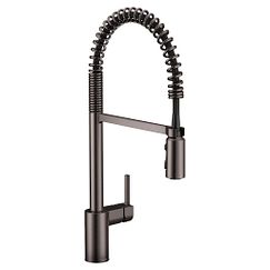 MOEN 5923BLS Align One-Handle Pre-Rinse Spring Pulldown Kitchen Faucet - Black Stainless