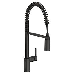 MOEN 5923EWBL Align Motionsense Wave One-Handle Pre-Rinse Spring Touchless Kitchen Faucet - Matte Black